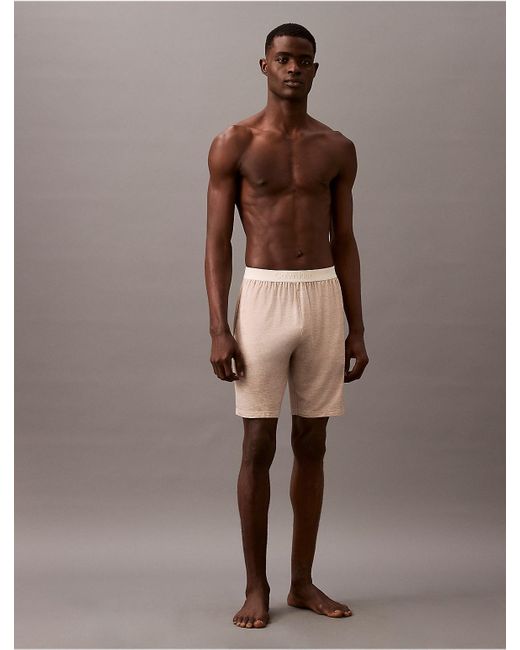Calvin Klein Brown Ultra Soft Modal Sleep Shorts for men