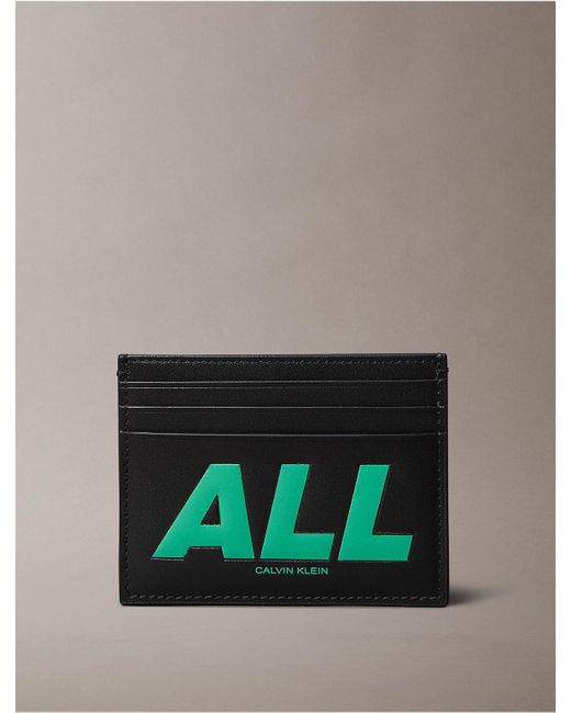 Calvin Klein Green Bold Graphic Bifold Wallet for men