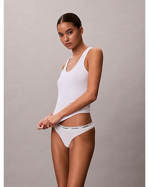 Calvin Klein White 5 Pack Thongs
