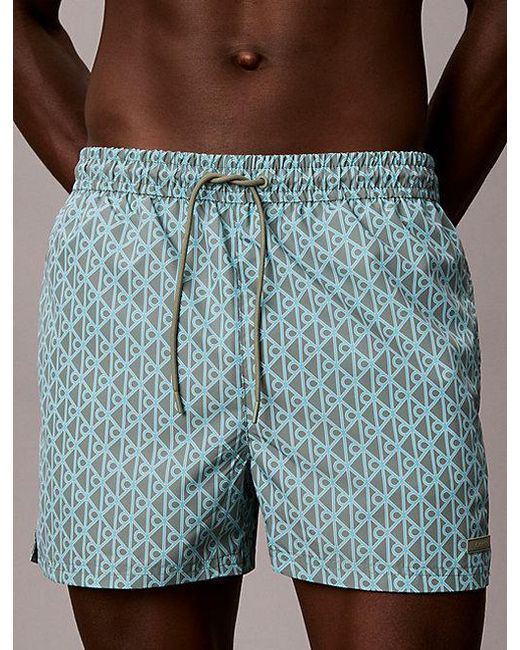Calvin Klein Brown Short Drawstring Swim Shorts Essentials for men