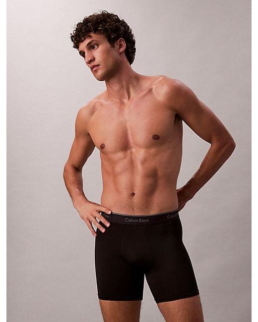 Calvin Klein Black 7 Pack Boxer Briefs Micro Stretch for men