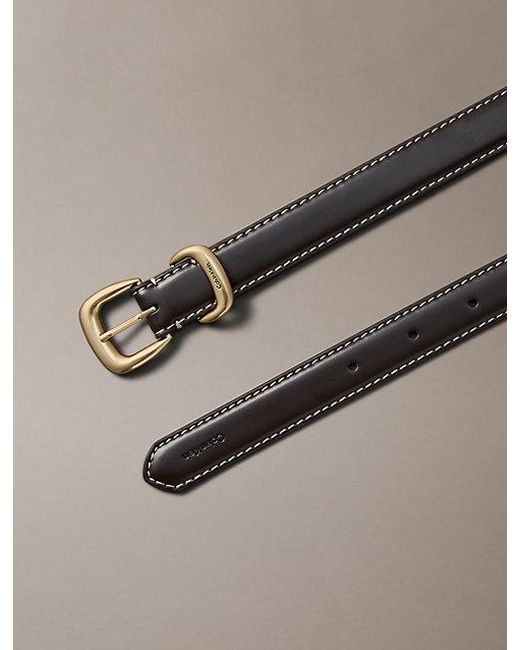 Calvin Klein Multicolor Leather Sculpted Hardware Belt