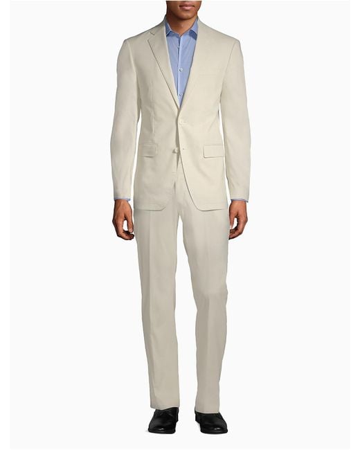Calvin Klein Multicolor Slim Fit Linen Blend Suit Jacket for men