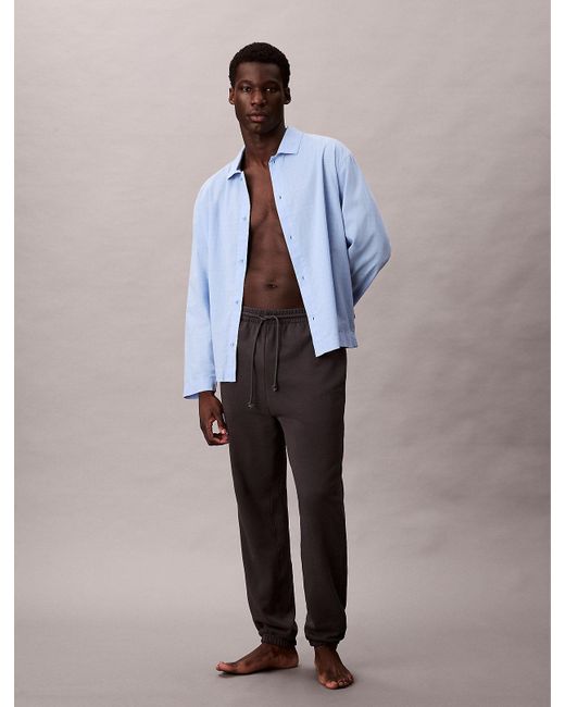 Haut De Pyjama En Popeline De Coton Calvin Klein pour homme en coloris Blue