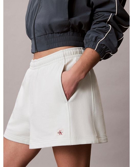 Calvin Klein Green Relaxed Cotton Terry Jogger Shorts