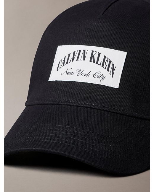 Calvin Klein Brown Heritage Crest Patch Baseball Cap for men