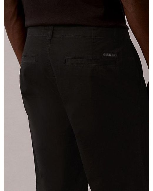 Calvin Klein Black Jeans 90S Loose Cropped Chino Trousers for men