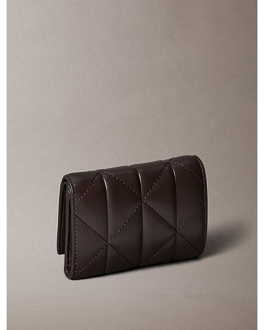 Calvin Klein Brown Quilted Zip Wallet