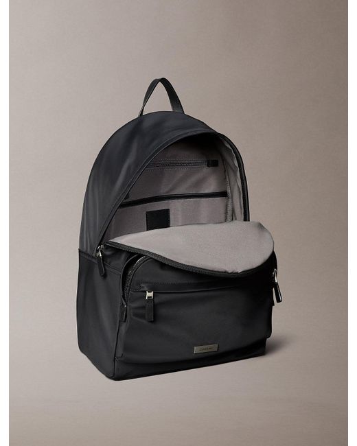 Calvin Klein Black Matte Nylon Backpack for men