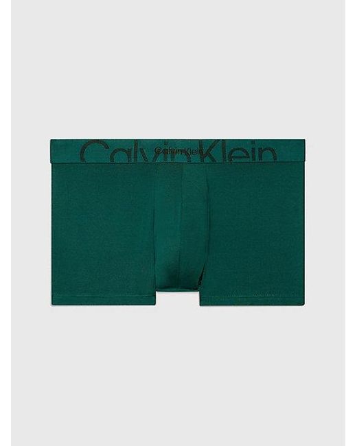 Bóxers de tiro bajo - Embossed Icon Calvin Klein de hombre de color Green