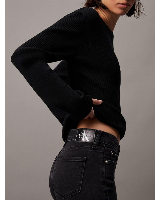 Calvin Klein Black Mid Rise Skinny Jeans