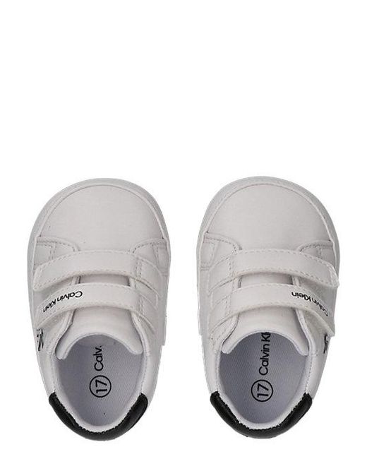 Calvin Klein White Jeans Baby Signature Velcro Trainers for men