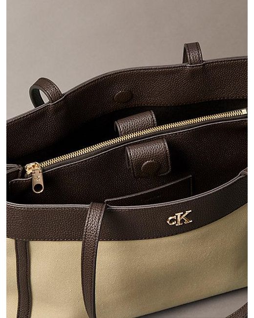 Calvin Klein Natural Cotton Canvas Tote Bag
