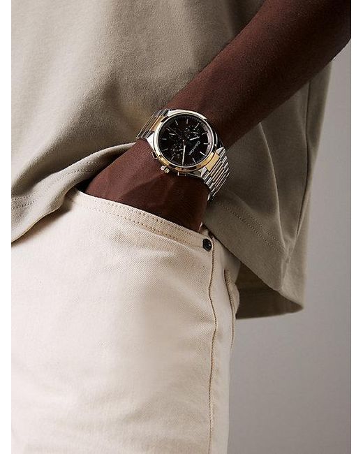 Calvin Klein Metallic Multifunction H Link Bracelet Watch for men