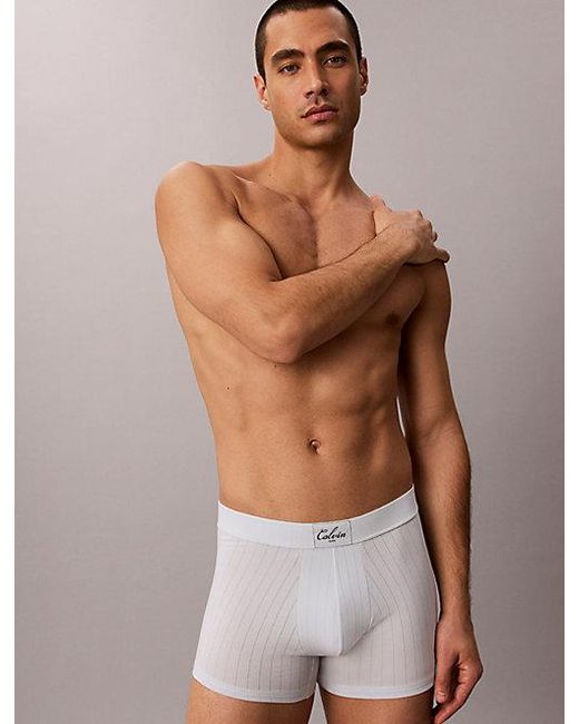 Calvin Klein White Trunks Heritage Cotton for men