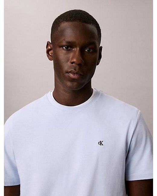 Calvin Klein White Jeans 2 Pack Cotton Monogram T-Shirts for men