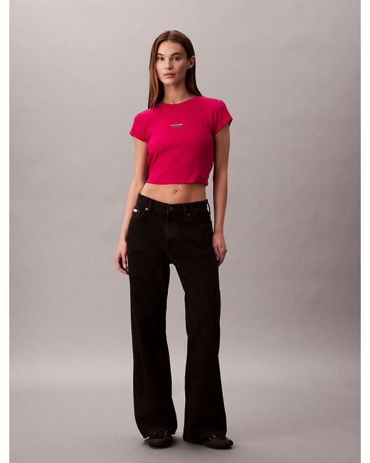 Calvin Klein Red Monologo Baby Tee