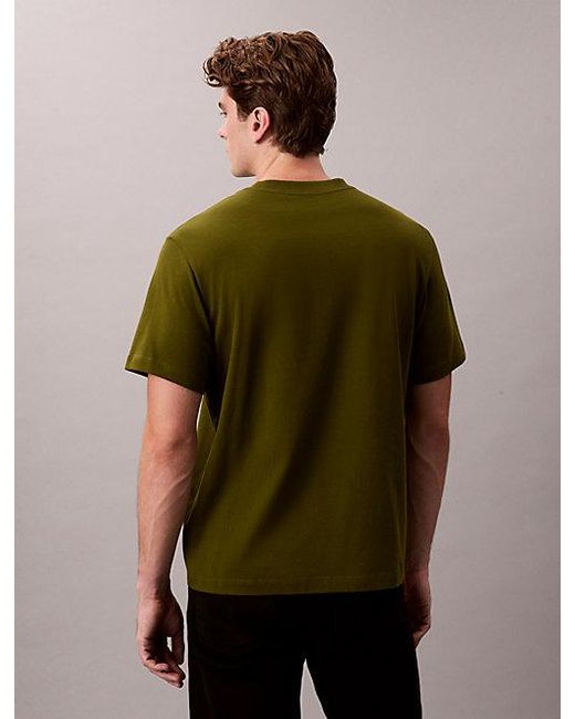 Calvin Klein Green Jeans Logo Graphic Relaxed T-Shirt for men
