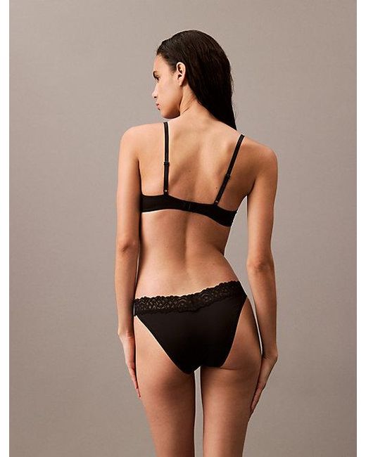 Calvin Klein Natural Bikini Briefs Soft Stretch Lace