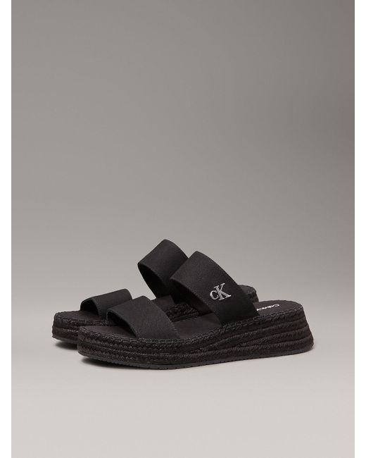 Espadrillas Con Plateau di Calvin Klein in Gray