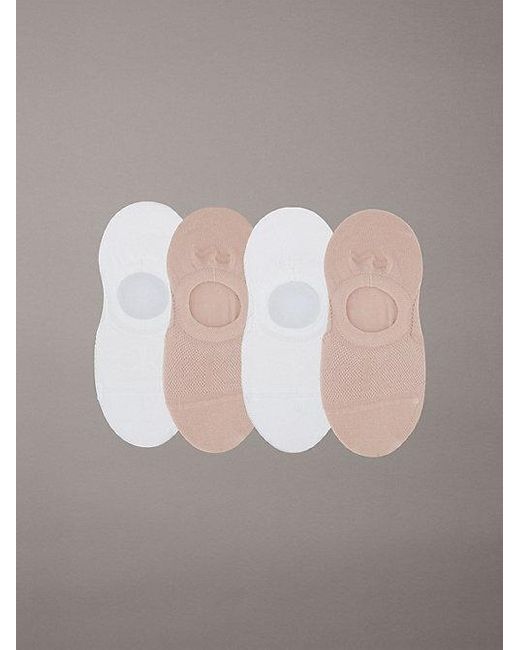 Pack de 4 pares de calcetines invisibles Calvin Klein de color Gray