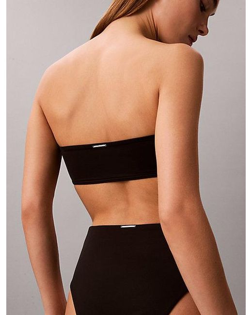 Calvin Klein Brown Bandeau Bikini Top Ck Essentials