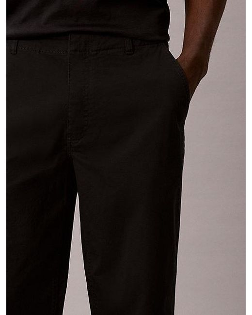 Calvin Klein Black Jeans 90S Loose Cropped Chino Trousers for men