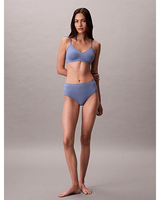 Calvin Klein Blue Lightly Lined Bralette Invisibles