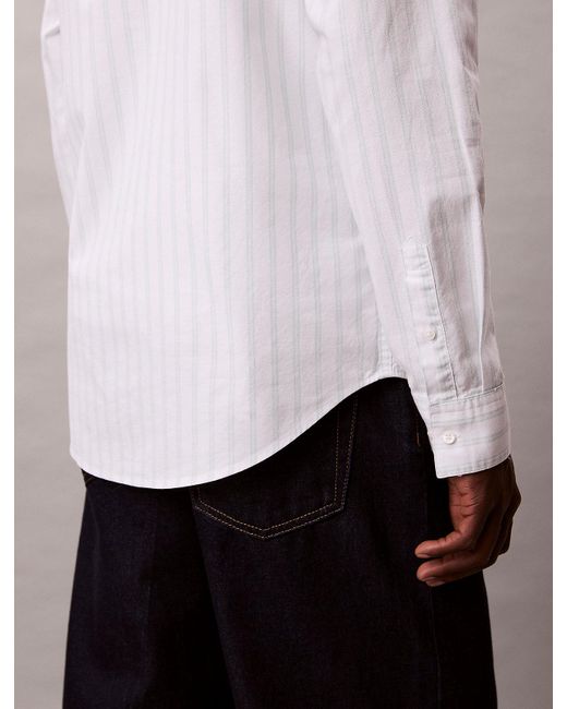 Camicia Button-Down Classica di Calvin Klein in White da Uomo