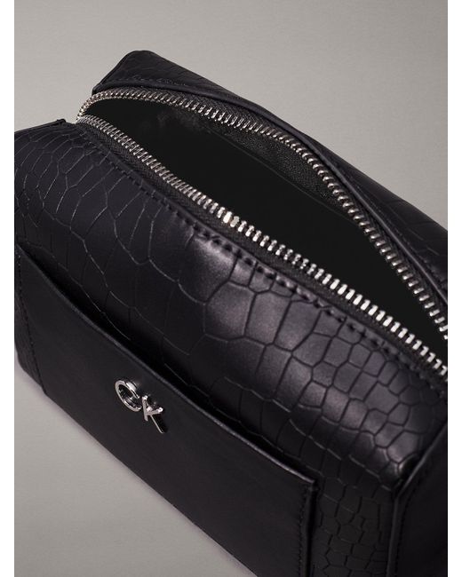 Calvin Klein Black Crocodile Crossbody Bag