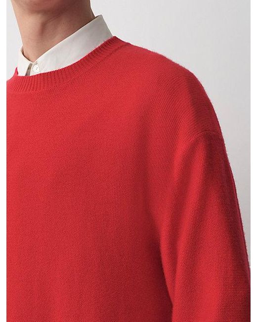 Calvin Klein Red Byron Crewneck Jumper for men