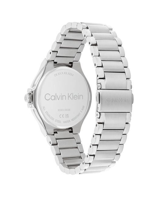 Orologio Con Monogramma E Cinturino di Calvin Klein in Gray da Uomo