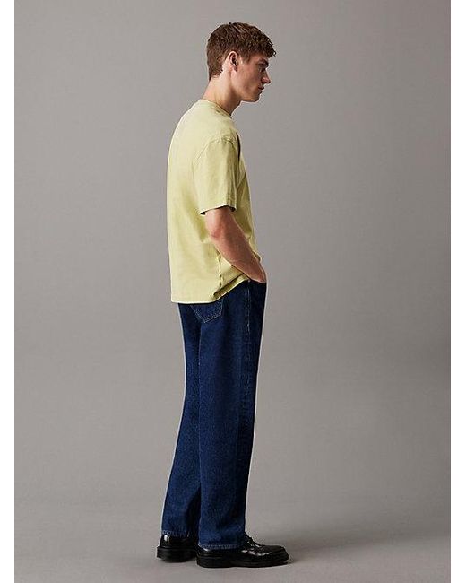 Calvin Klein Relaxed T-shirt Van Gewassen Katoen in het Gray voor heren