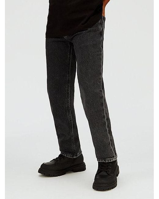 Calvin Klein Black Jeans Mid Rise Straight Jeans for men