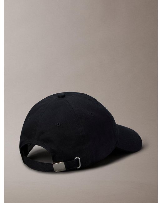 Calvin Klein Black Twill Logo Cap for men