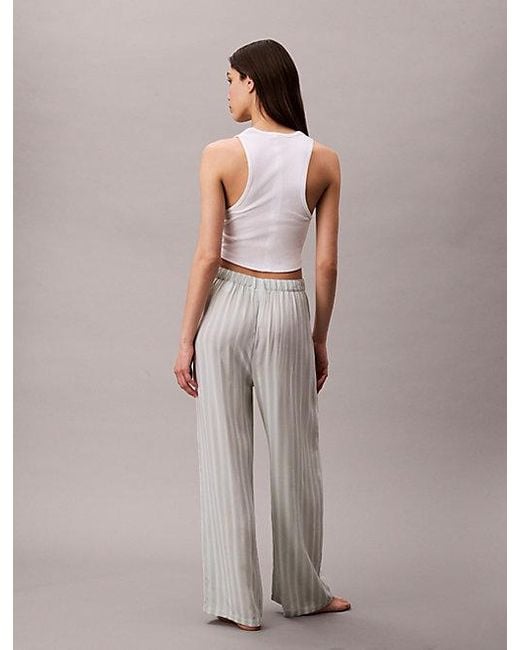 Calvin Klein Gray Pyjama-Hose Aus Weicher Viskose
