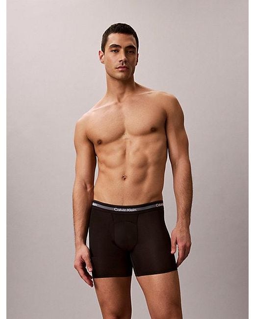 Calvin Klein Black 3 Pack Boxer Briefs for men