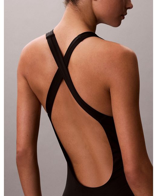 Calvin Klein Black Cross Back Swimsuit