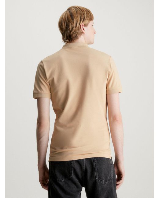 Polo slim en coton élastique Calvin Klein pour homme en coloris Natural