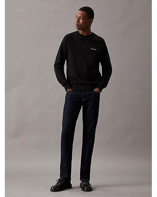 Calvin Klein Black Recycled Polyester Sweatshirt for men