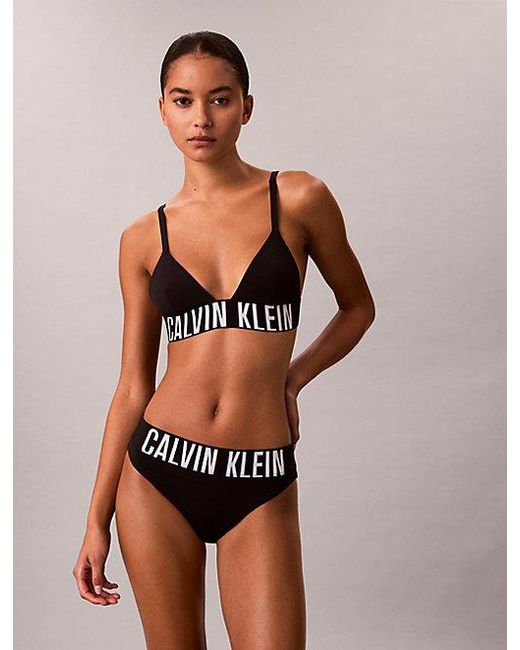 Calvin Klein Black Triangle Bikini Top Intense Power
