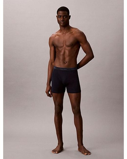 Calvin Klein Blue 3 Pack Boxer Briefs Cotton Classics for men