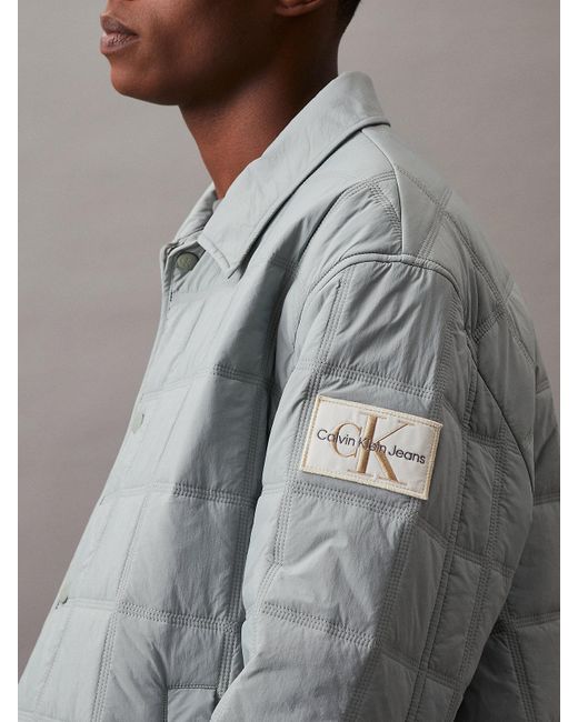 Veste relaxed légère matelassée Calvin Klein pour homme en coloris Gray