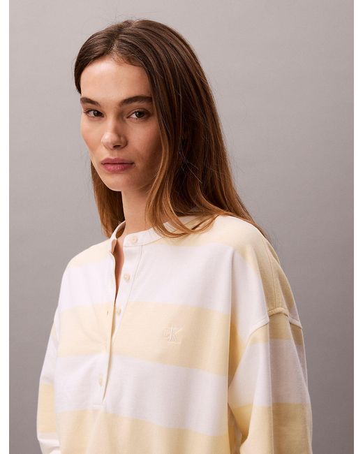 Calvin Klein Multicolor Varsity Stripe Henley Top