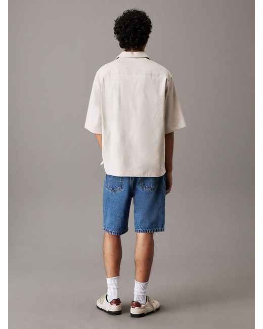 Chemise Relaxed En Lin Et Lyocell Calvin Klein pour homme en coloris Blue