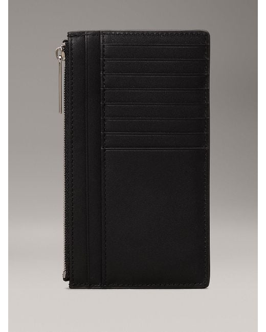 Calvin Klein Black Logo Leather Phone Wallet for men