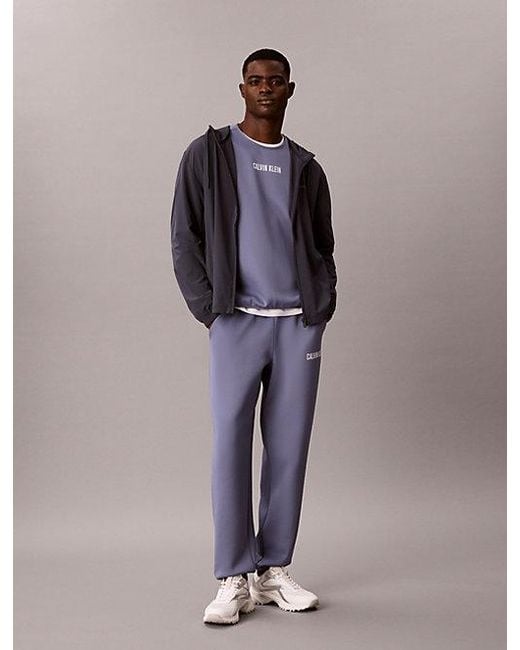 Calvin Klein Purple Sport Quick Dry Performance Pocket Sweatshirt for men