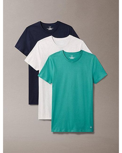 Pack de 3 camisetas - 100% Cotton Calvin Klein de hombre de color White