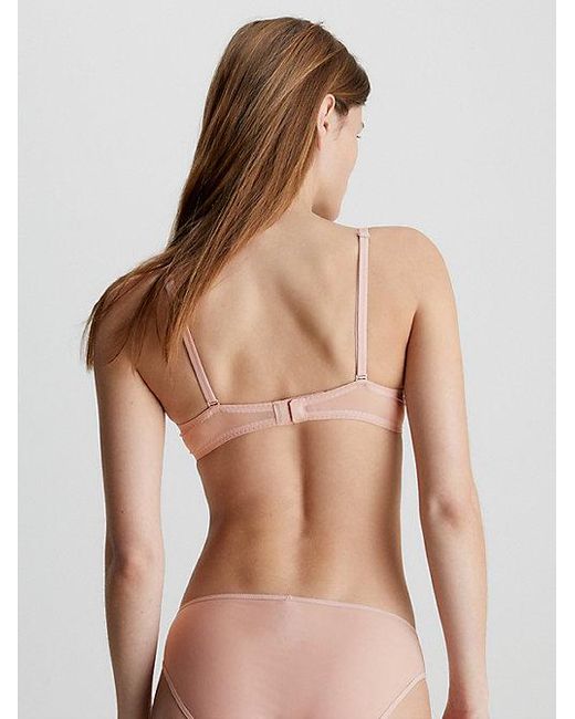 Calvin Klein Pink Push Up Bra Sheer Marquisette