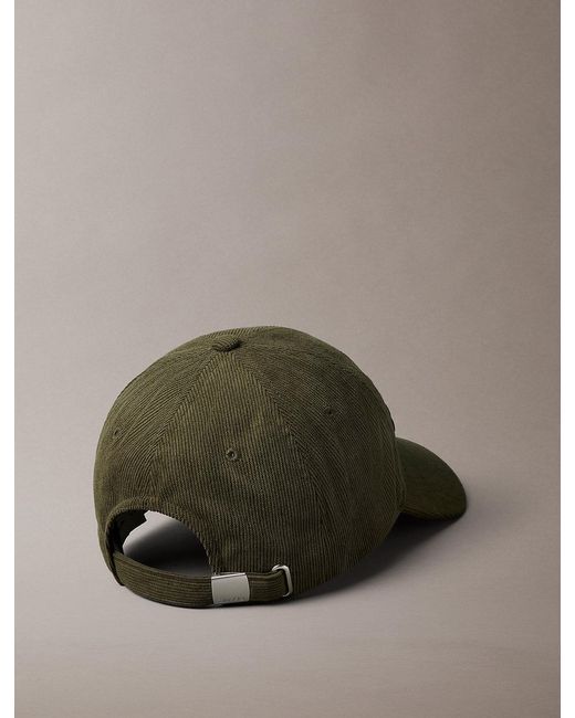 Calvin Klein Green Ckny Logo Corduroy Cap for men